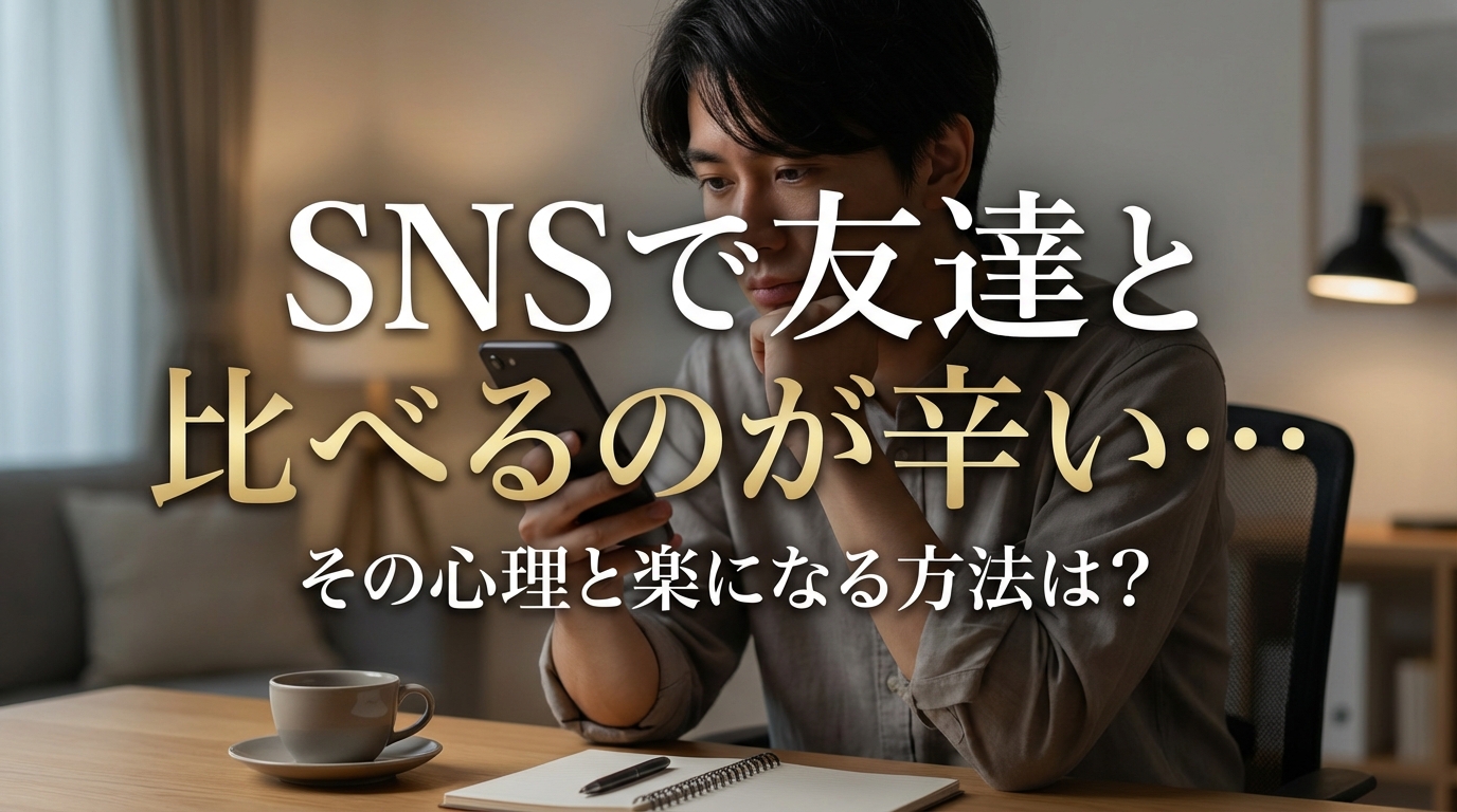 SNSで友達と比べるのが辛い…その心理と楽になる方法は?