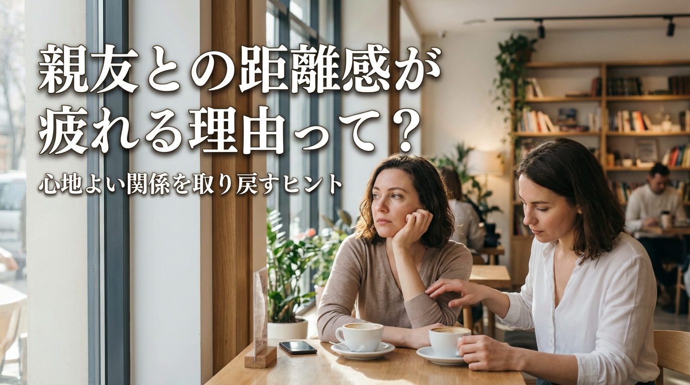 親友との距離感が疲れる理由って？心地よい関係を取り戻すヒント
