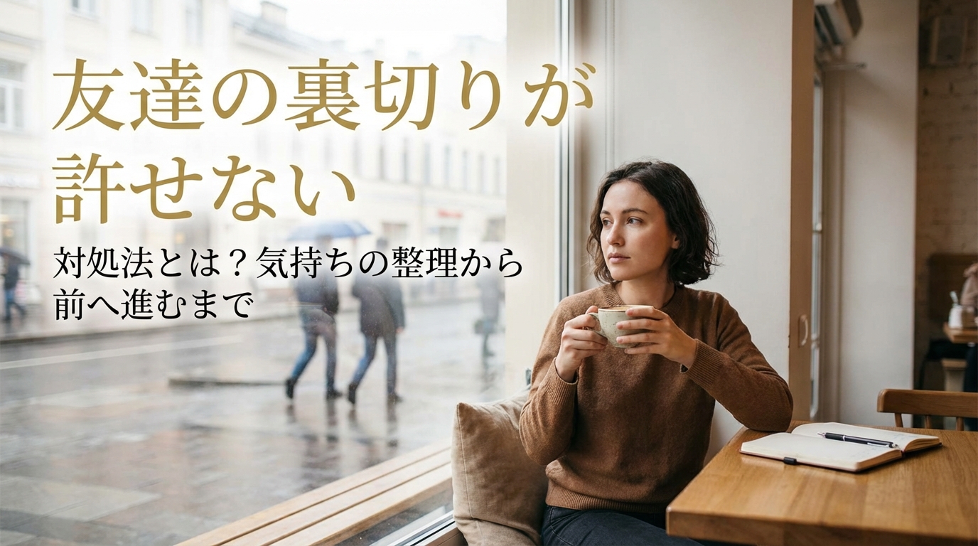 友達の裏切りが許せないときの対処法とは？気持ちの整理から前へ進むまで