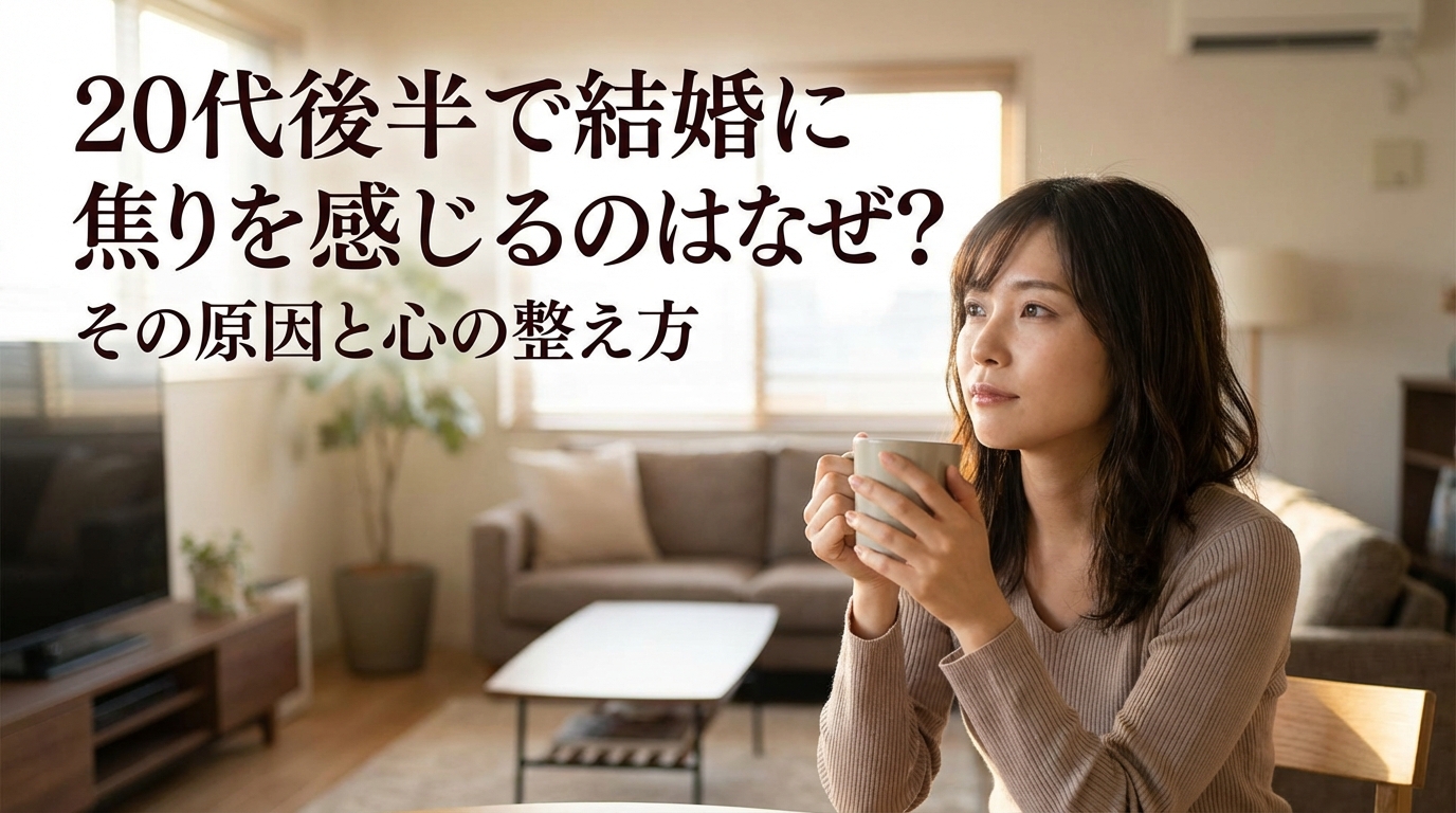 20代後半で結婚に焦りを感じるのはなぜ?その原因と心の整え方