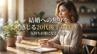 結婚への焦りを感じる20代後半女性へ｜気持ちが楽になる考え方