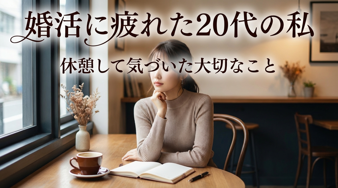 婚活に疲れた20代の私が休憩して気づいた大切なこと