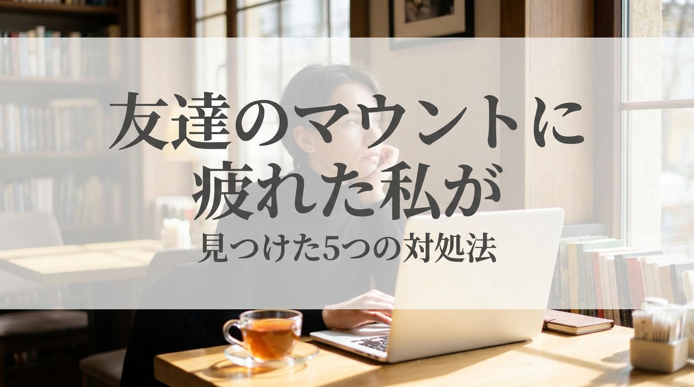 友達のマウントに疲れた私が見つけた5つの対処法